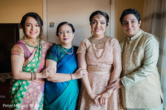 Lovely Indian bride's family portrait. Lovely Indian bride's family portrait.