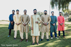 Indian wedding portrait groomsmen and groom Indian wedding portrait groomsmen and groom