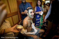Indian groom's capture at his pre-wedding ritual. Indian groom's capture at his pre-wedding ritual.