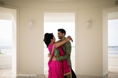 indian couple posing during pre-wedding celebration. indian couple posing during pre-wedding celebration.