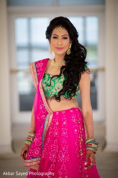 Stunning Indian bridal sangeet look. Stunning Indian bridal sangeet look.