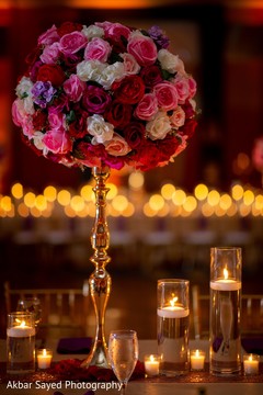 Marvelous Indian wedding reception table centerpiece. Marvelous Indian wedding reception table centerpiece.