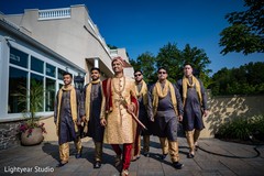 Dreamlike Indian groom with groomsmen photo. Dreamlike Indian groom with groomsmen photo.
