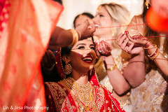 Indian bride getting the lazo at ceremony. Indian bride getting the lazo at ceremony.