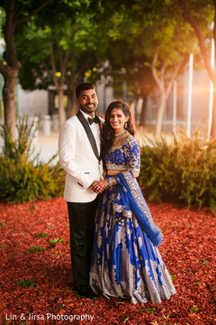 Glamorous Indian bride and groom outdoors capture. Glamorous Indian bride and groom outdoors capture.