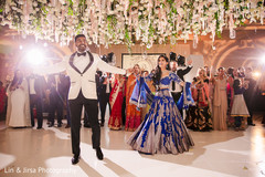 Sweet indian couple at their wedding reception dance. Sweet indian couple at their wedding reception dance.