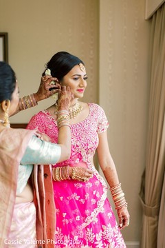 Indian bride wearing the lengha Indian bride wearing the lengha