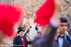 Elegant Indian groom riding baraat white horse. Elegant Indian groom riding baraat white horse.