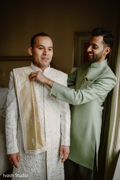 Indian groom getting ready, Indian groom getting ready,