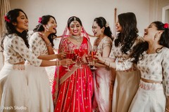 Indian bridal party toast. Indian bridal party toast.