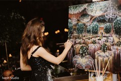Fabulous wedding reception live painting. Fabulous wedding reception live painting.