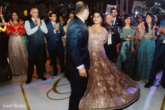 Upbeat Indian wedding reception scene. Upbeat Indian wedding reception scene.