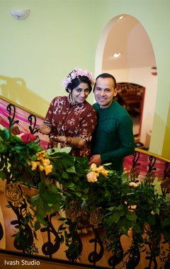 Ravishing Indian couple at their mehndi. Ravishing Indian couple at their mehndi.