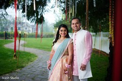 Adorable Indian lovebirds outdoor portrait. Adorable Indian lovebirds outdoor portrait.