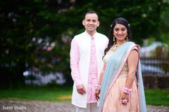 Ravishing indian couple at their mehndi party. Ravishing indian couple at their mehndi party.