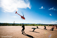 Helicopter transporting the newlyweds. Helicopter transporting the newlyweds.