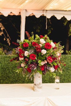 Bold floral centerpiece. Bold floral centerpiece.