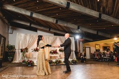 Magical bride and grooms first dance scene. Magical bride and grooms first dance scene.