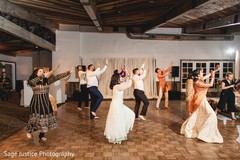 Gleeful Indian wedding reception dance performance Gleeful Indian wedding reception dance performance