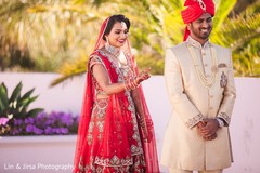 Indian bride having her first look with Raja Indian bride having her first look with Raja