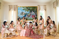 Dazzling Indian bride with bridesmaids capture Dazzling Indian bride with bridesmaids capture