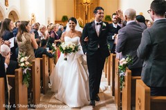 Cheerful Indian fusion wedding send off. Cheerful Indian fusion wedding send off.