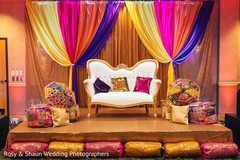 Colorful sangeet stage. Colorful sangeet stage.