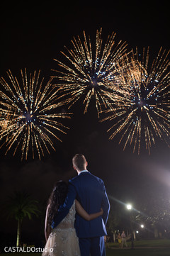 Indian couple looking at the fireworks Indian couple looking at the fireworks