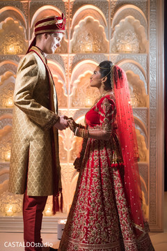 Indian bride and groom looking dazzling Indian bride and groom looking dazzling