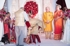 Raja and groom during the ceremony Raja and groom during the ceremony