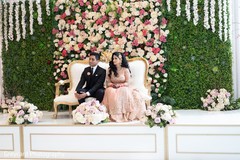 Charming Indian couple at their wedding reception capture. Charming Indian couple at their wedding reception capture.