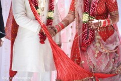 Indian bride and groom at wedding ceremony ritual. Indian bride and groom at wedding ceremony ritual.