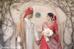 Indian groom admiring bride. Indian groom admiring bride.