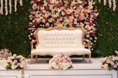 Incredible Indian wedding reception stage decor. Incredible Indian wedding reception stage decor.