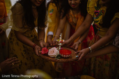 Closeup capture of Indian pre-wedding ritual items. Closeup capture of Indian pre-wedding ritual items.