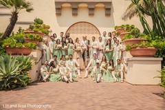Lovely Indian couple with bridesmaids and groomsmen photo. Lovely Indian couple with bridesmaids and groomsmen photo.