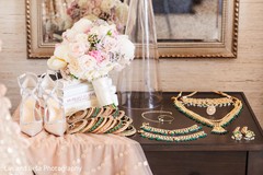 Stunning maharani's jewelry, bouquet and shoes. Stunning maharani's jewelry, bouquet and shoes.