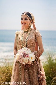 Sweet Indian bride on her ceremony outfit. Sweet Indian bride on her ceremony outfit.