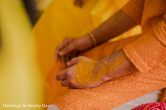 Bride during the pre wedding rituals Bride during the pre wedding rituals