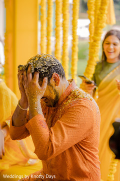 Groom during the pre-wedding rituals Groom during the pre-wedding rituals