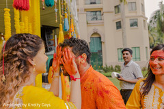 Indian bride with guests Indian bride with guests