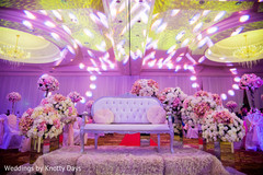 Indian couple's wedding stage Indian couple's wedding stage