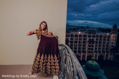 Indian bride showing her lengha Indian bride showing her lengha