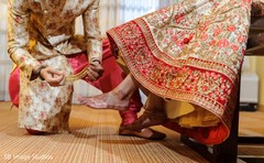 Indian bride getting her anklets on. Indian bride getting her anklets on.
