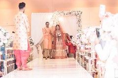 Indian brides entrance to wedding ceremony unforgettable moment. Indian brides entrance to wedding ceremony unforgettable moment.
