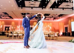 Lovely indian couple at their wedding reception. Lovely indian couple at their wedding reception.