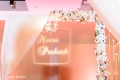 Dreamy Indian wedding reception lights and flowers decor. Dreamy Indian wedding reception lights and flowers decor.