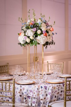 Stunning Indian wedding reception table decor. Stunning Indian wedding reception table decor.