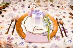 Elegant Indian wedding reception table setup. Elegant Indian wedding reception table setup.