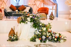 Majestic Indian wedding reception table decor. Majestic Indian wedding reception table decor.